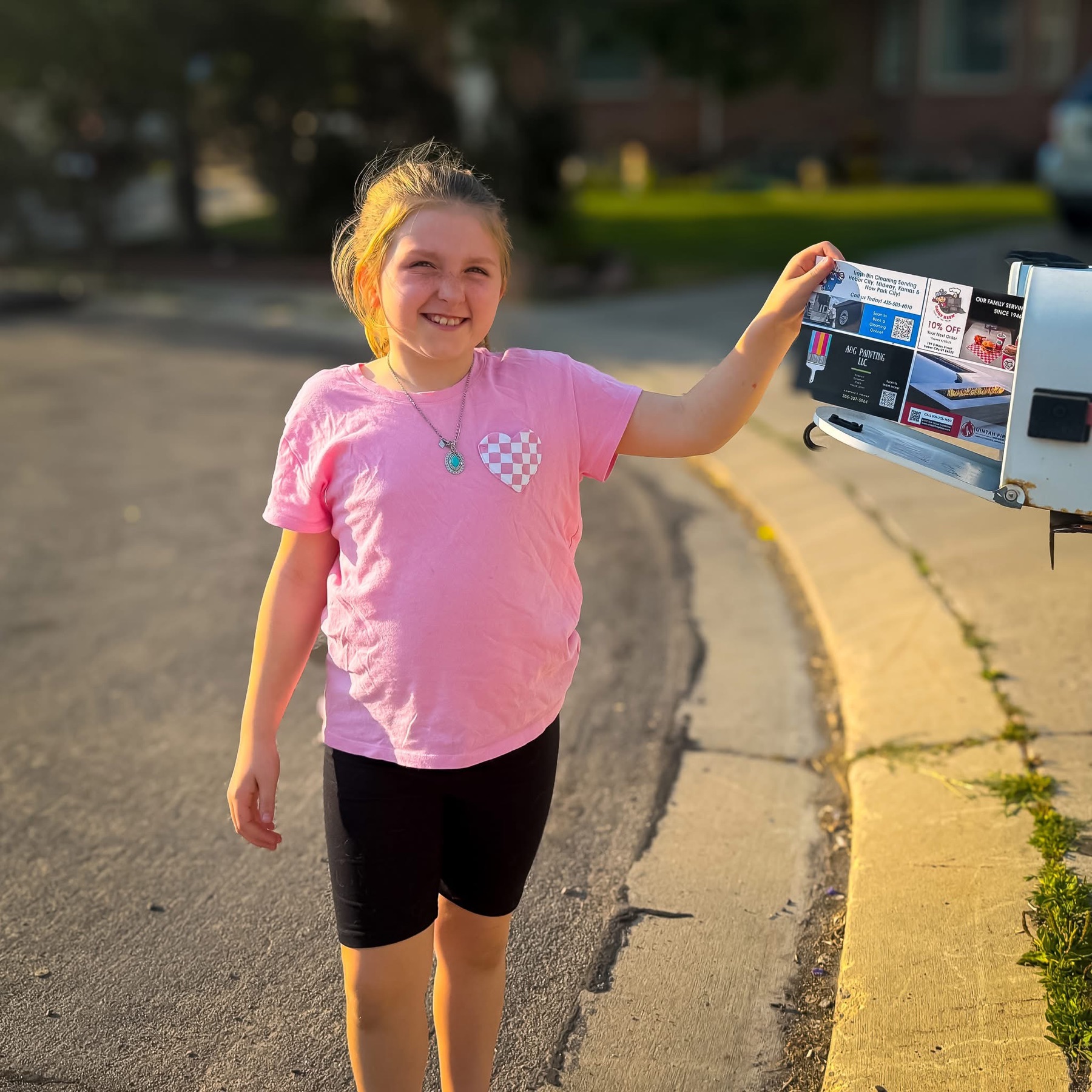 A local resident pulling a Timp-Top co-op mailer from her mailbox
